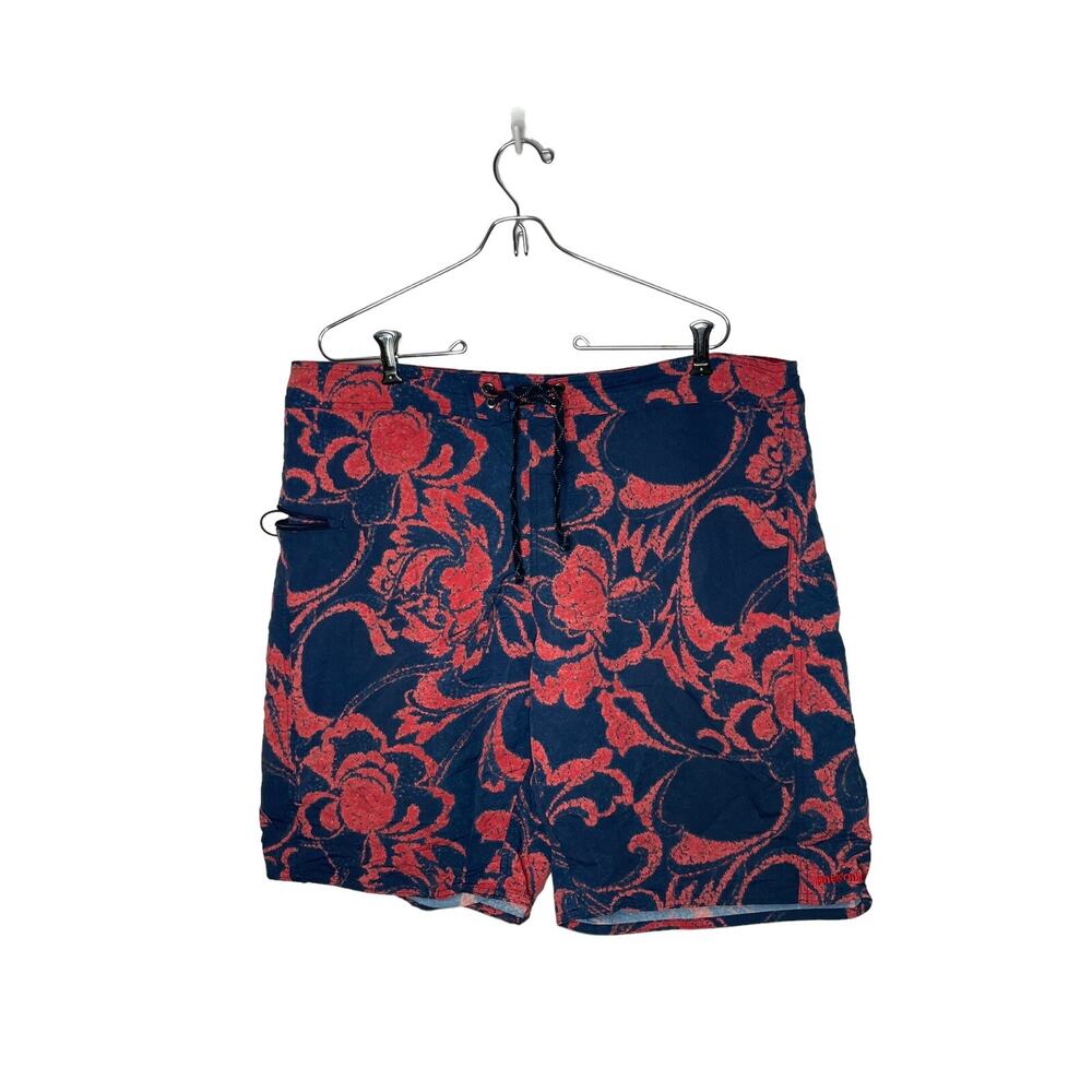Patagonia sz 38 mens red floral blue hybrid shorts‎